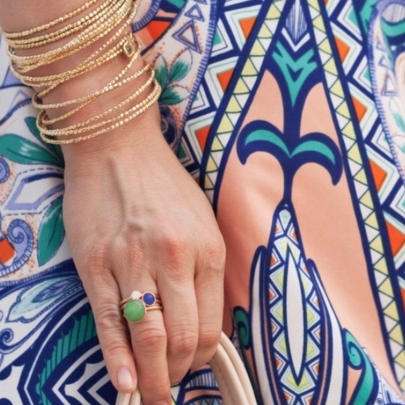 Stella & Dot | Dainty Gold Bangle Bracelet Bardot Retired Treasure - Picture 3 of 8